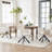 Swivel Upholstered Dining Chair with Metal Legs-1279621861