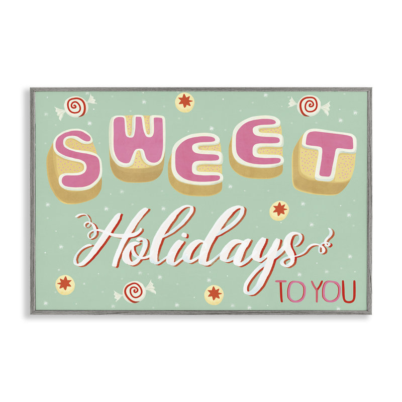 «Sweet Holidays To You», estampe numérique encadrée, design par Laura Watson, Estampe numérique Farmhouse, H 20 po x l 30 po