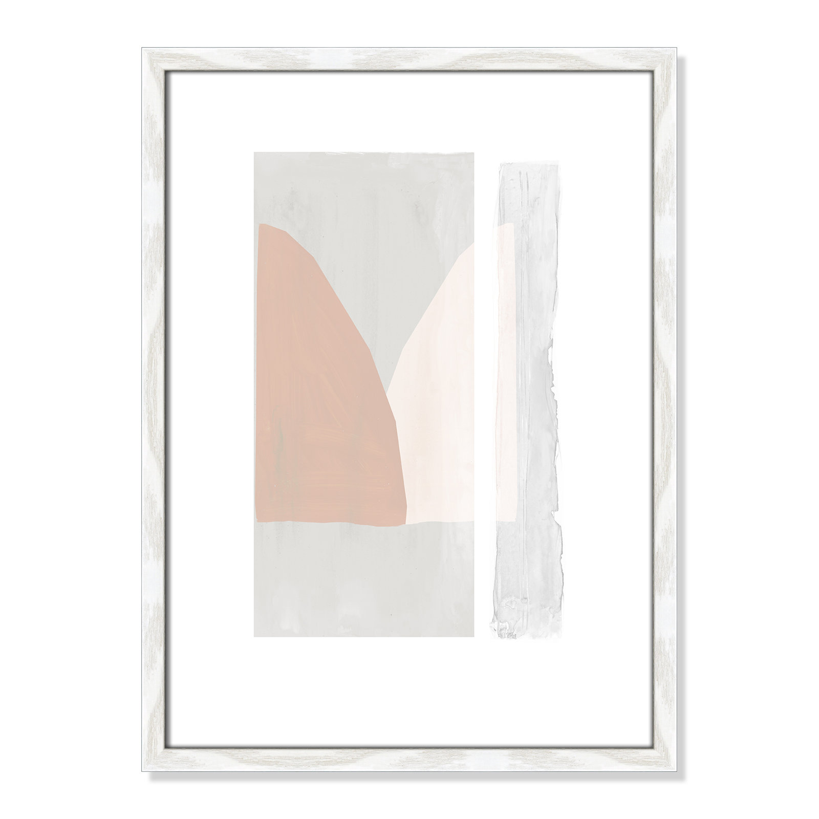 Soft and Light - Painting Print, White Wood Framed Paper, 23" H x 17" W x 0.75" D