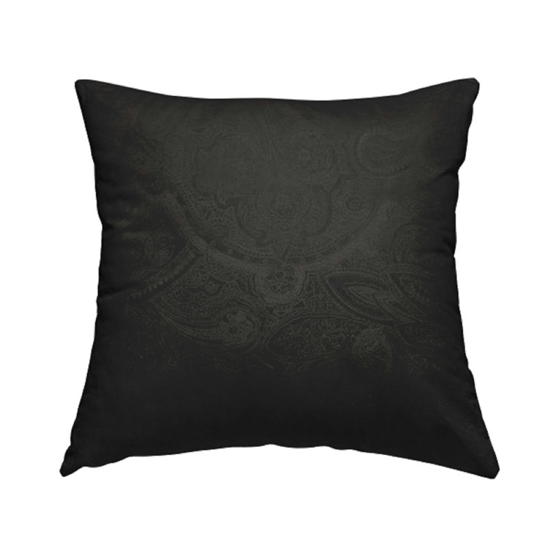 Bazile Paisley Rectangular Cushion, Black