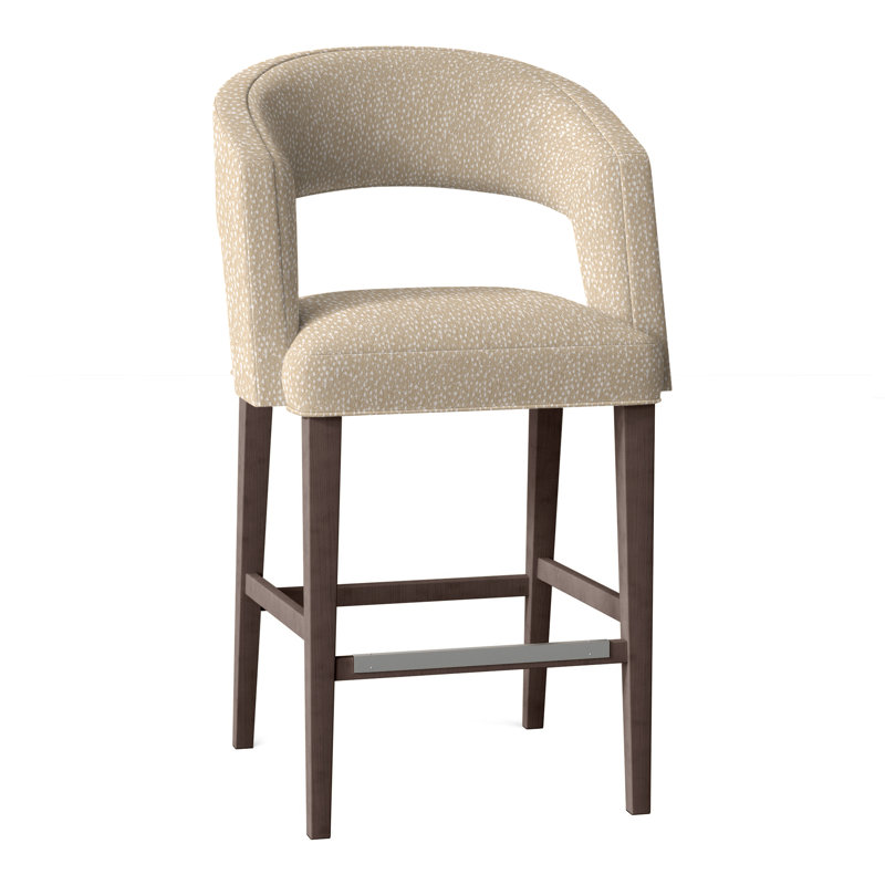 Bryant Upholstered Stool with Solid Wood Frame, Tobacco, Perigold Scardino Alabaster