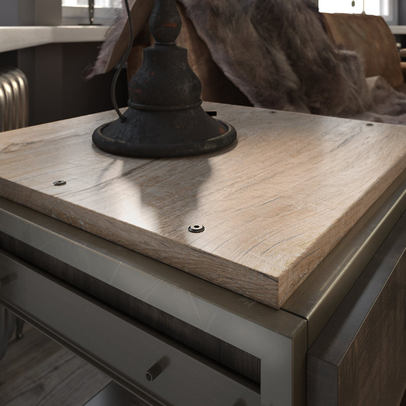 Claryce End Table with Storage
