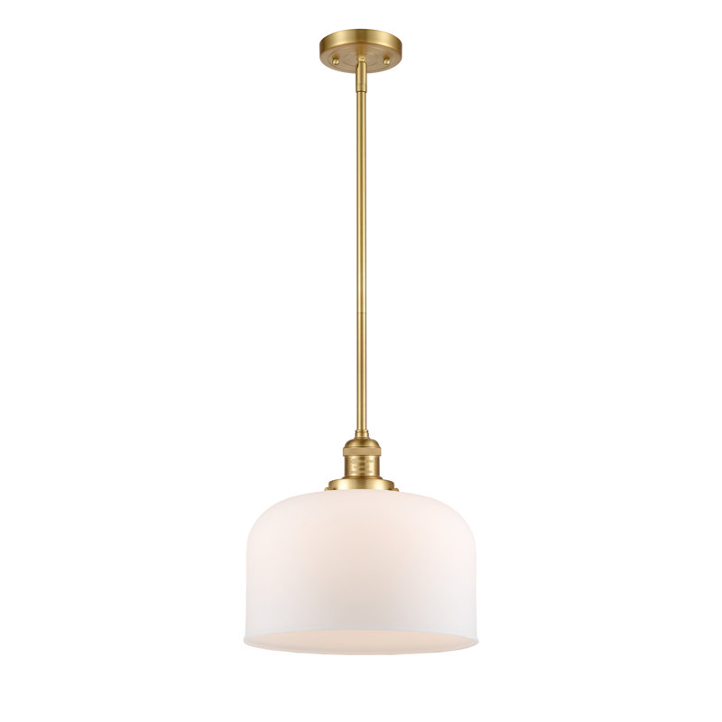 Celaya 1 - Light Pendant, Matte White Cased, 13" H x 12" W x 12" D, Satin Gold