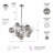 Modern 11 - Light Bubble Glass Dimmable Sphere Chandelier