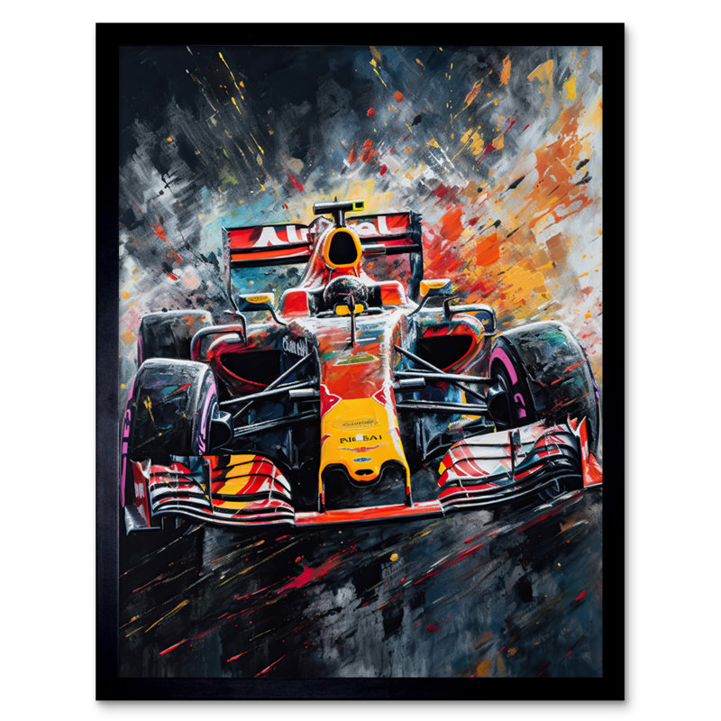 Llanes Race Car Driver Racing Action Shot - Single Picture Frame Print