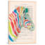 «Vintage Paper Series: Rainbow Zebra», impression sur toile tendue-20904235-73075778-73076897