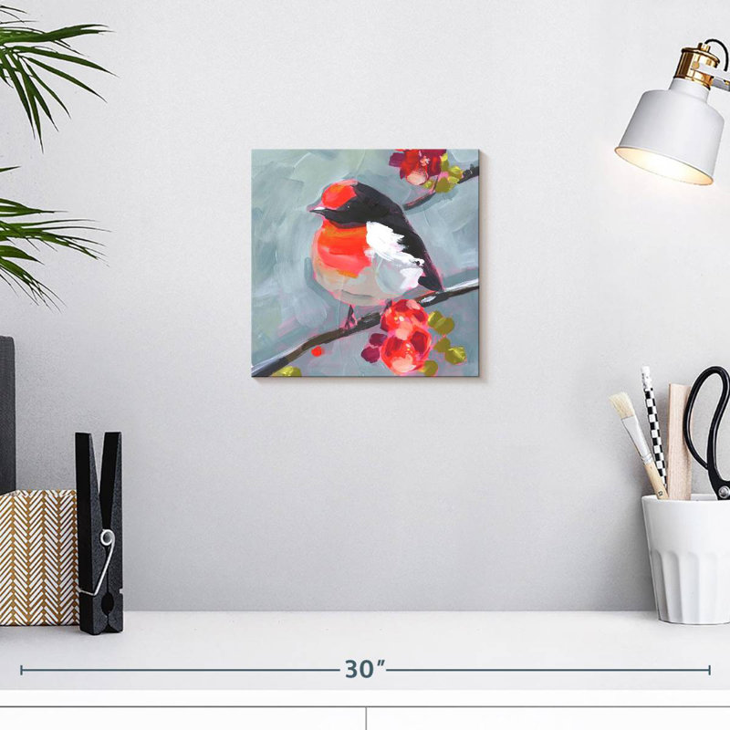 Brampt, coup de pinceau, oiseau I, H 10 po x l 10 po