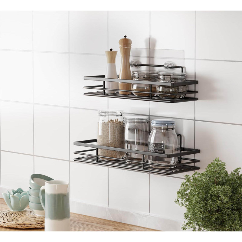 Wall Mounted Required Shower Caddy, Black