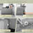 102.4 Inch Sofa Table with Power Outlets, 23.9’’-34.4’’ Height Adjustable Range