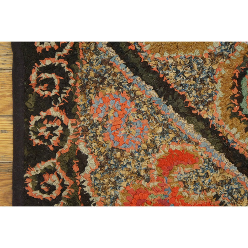 Antique American Hooked 1930s Rug