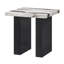 Ensemble de table de salon 3 pièces de luxe moderne pour cocktail : table avec plateau en faux marbre et deux tables d'appoint assorties-1178187919-1178187912