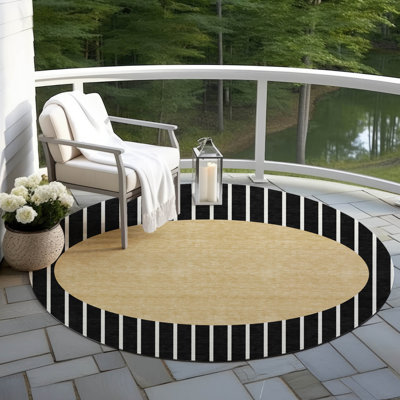 Tapis intérieur / extérieur noir Ember 