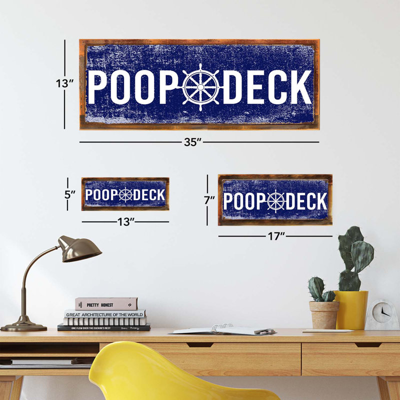 Framed Poop Deck Sign