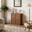 Armoire de rangement en bois de sapin massif, tablettes réglables, buffet anti-basculement