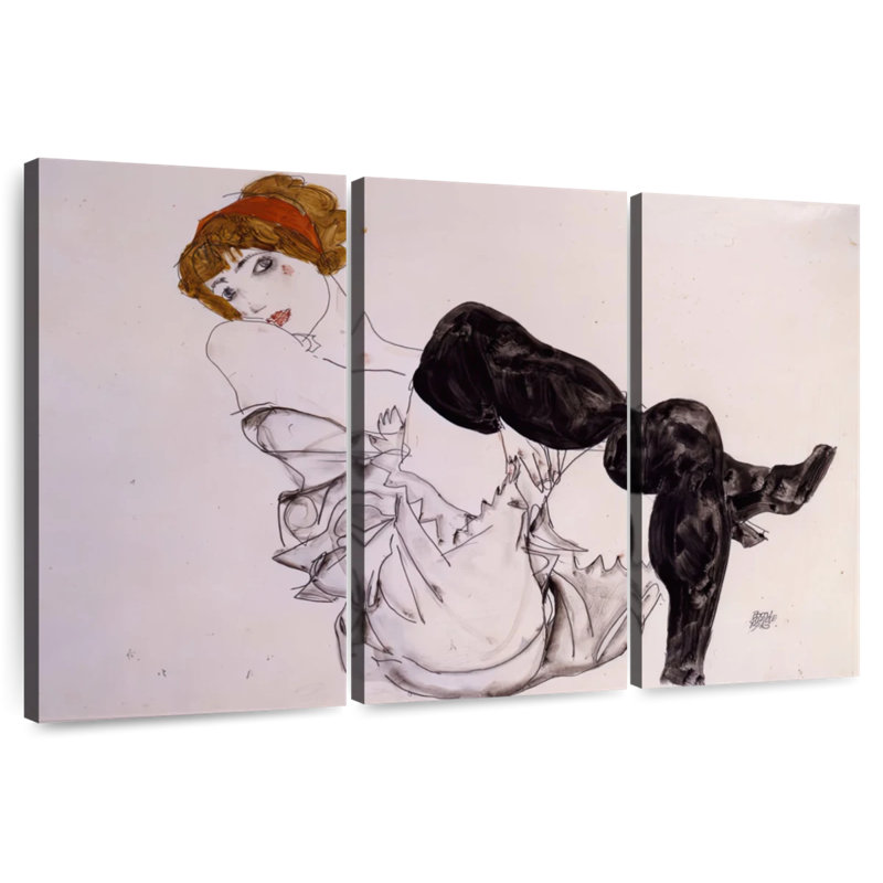 Leisha Wally Neuil en bas noirs, H 36 po x l 57 po
