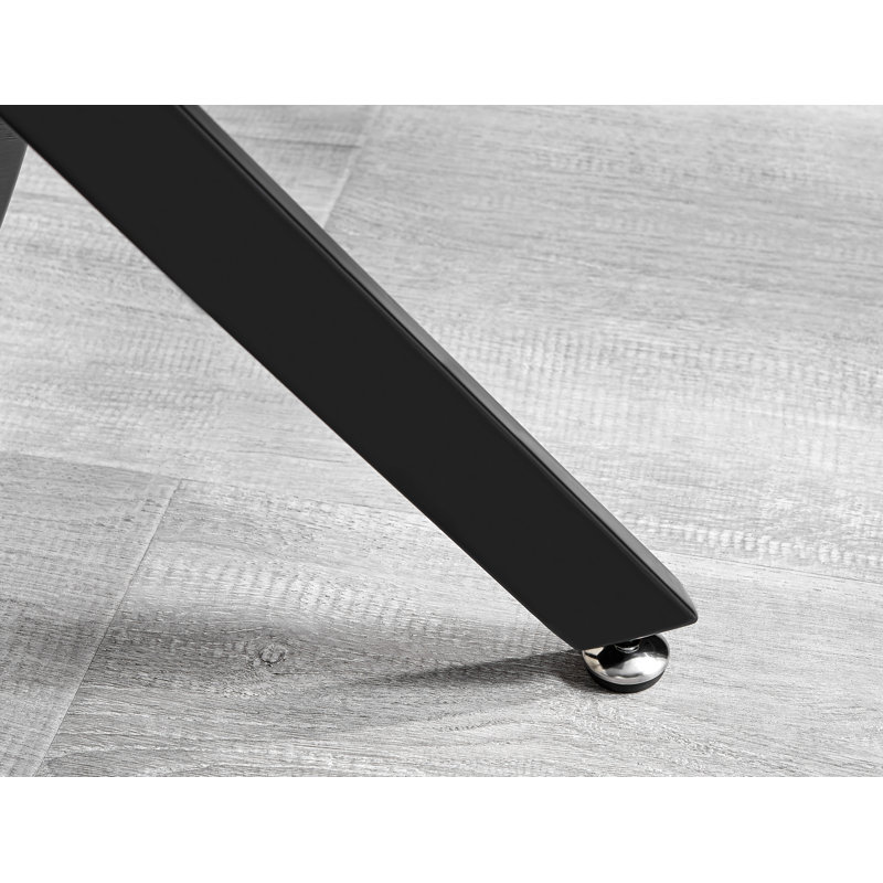 Chayton Modern Contemporary Glass and Square Small Table - Sofa Side Table, Black