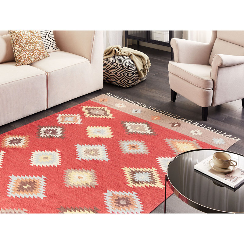 Angela Southwestern Cotton Hand Woven Area Rug, Rectangle 160 x 230cm