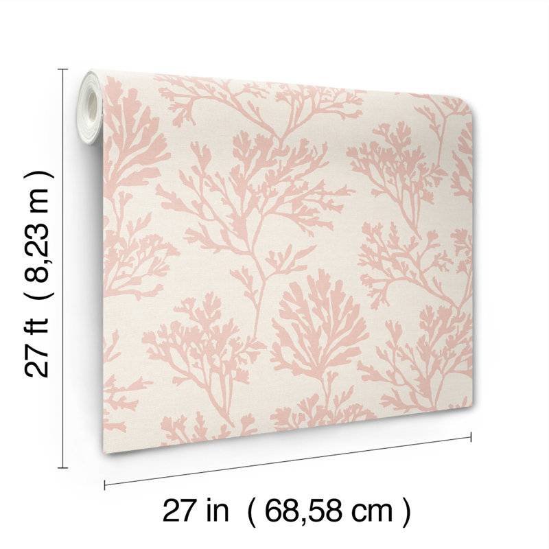 Tortuga Coral Weave Wallpaper, Pink