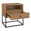 Table de chevet moderne en bois 22 po Pisco Mila, base ouverte, brun clair
