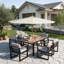Ensemble de table de salle à manger d'extérieur 7 pièces avec chaises et coussins amovibles pour patio-1263442979