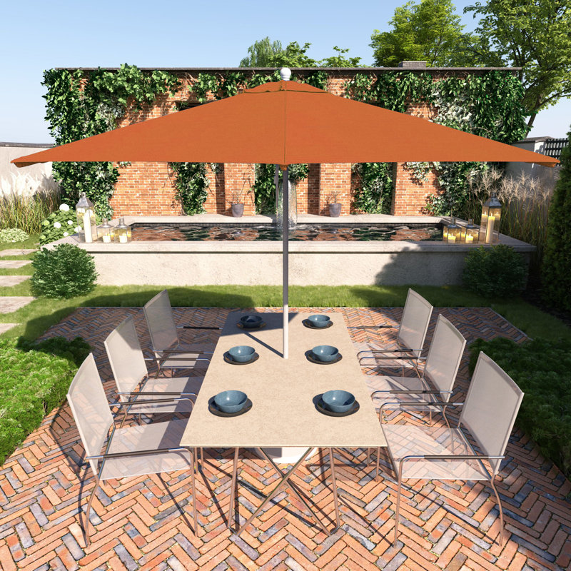 Parasol en bois gris 11 pi, Tangerine