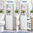Ezrie Narrow & Slim White Bathroom Storage Cabinet - with Storage Drawer and Adjustable Shelf