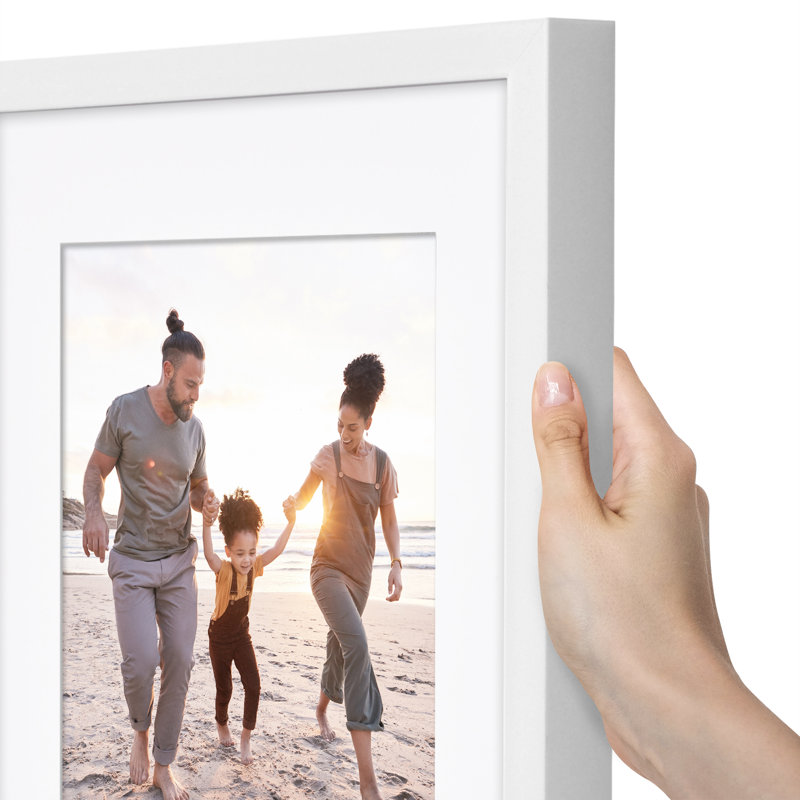 Black 11x14 Gallery-Style Picture Frame with Mat