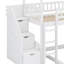 Lit superposé avec glissade et tablettes pour enfants-1391890890