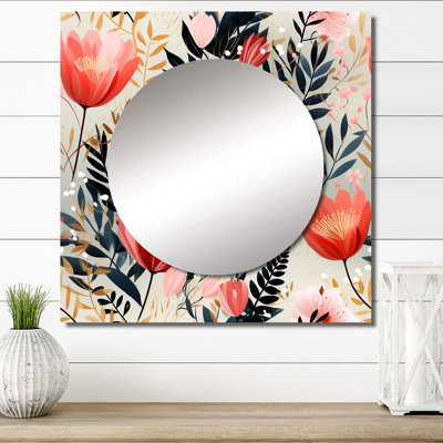Wencke - Bohemian & Eclectic Square Mirror Wall Decor For Bedroom