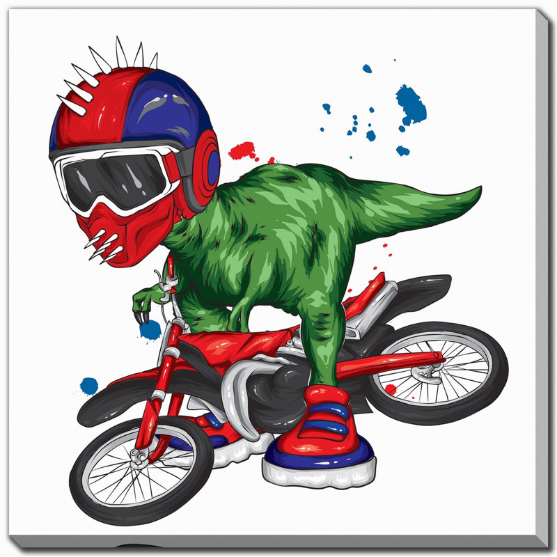 Moto Rex Canvas Wall Art, 38" H x 38" W