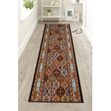 Oriental Multi Color Persian Bakhtiari Design Slip Resistant Low Pile Rug