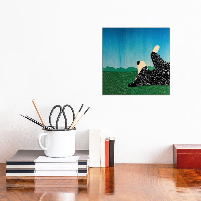 Day Dreaming Borador by Stephen Huneck - Wrapped Canvas Painting, 30.48 cm H x 30.48 cm W