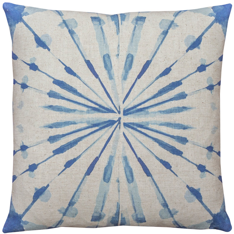 Watercolor Geometric Cotton Blend Throw Pillow, 18" H x 18" W x 8" D