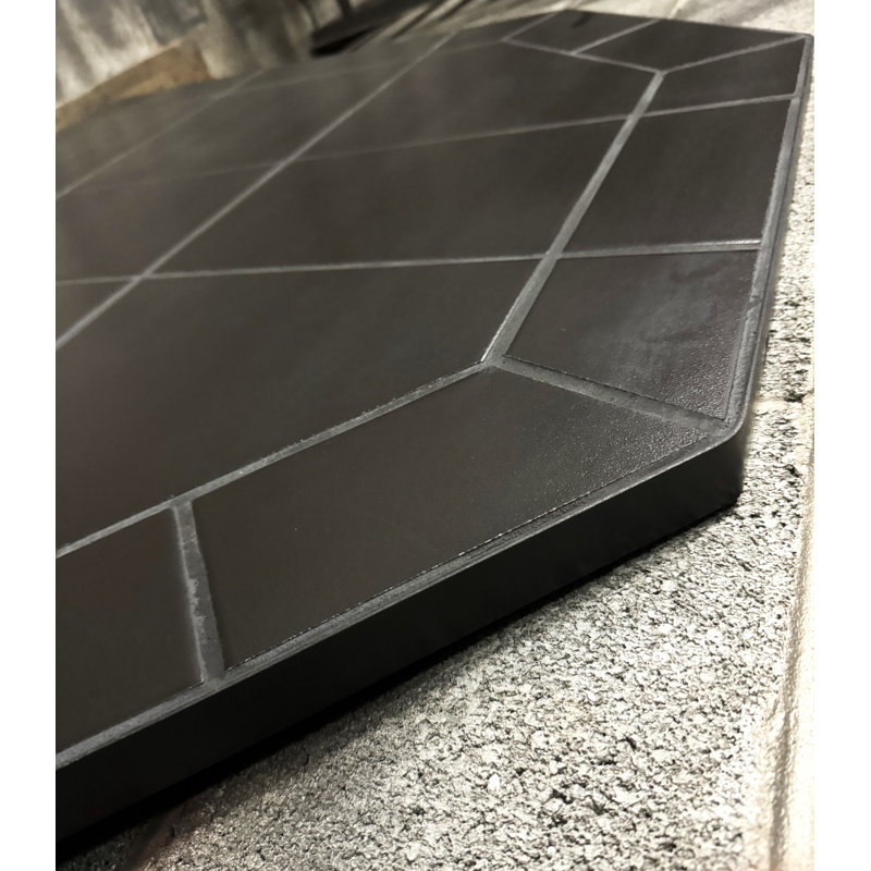 Flat Wall Hearth Pad - Black Knight, 2" H x 48" W x 48"D