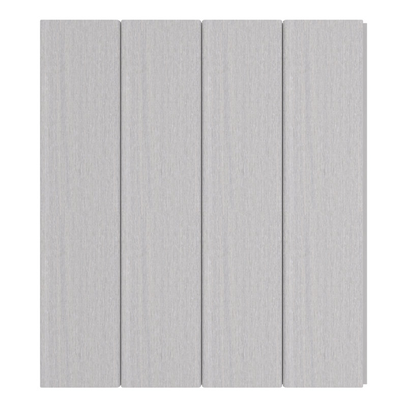 Revêtement de sol composite blanc à motif de grains de fumée droits 5,59 po x 96 po All Weather Siding Pro