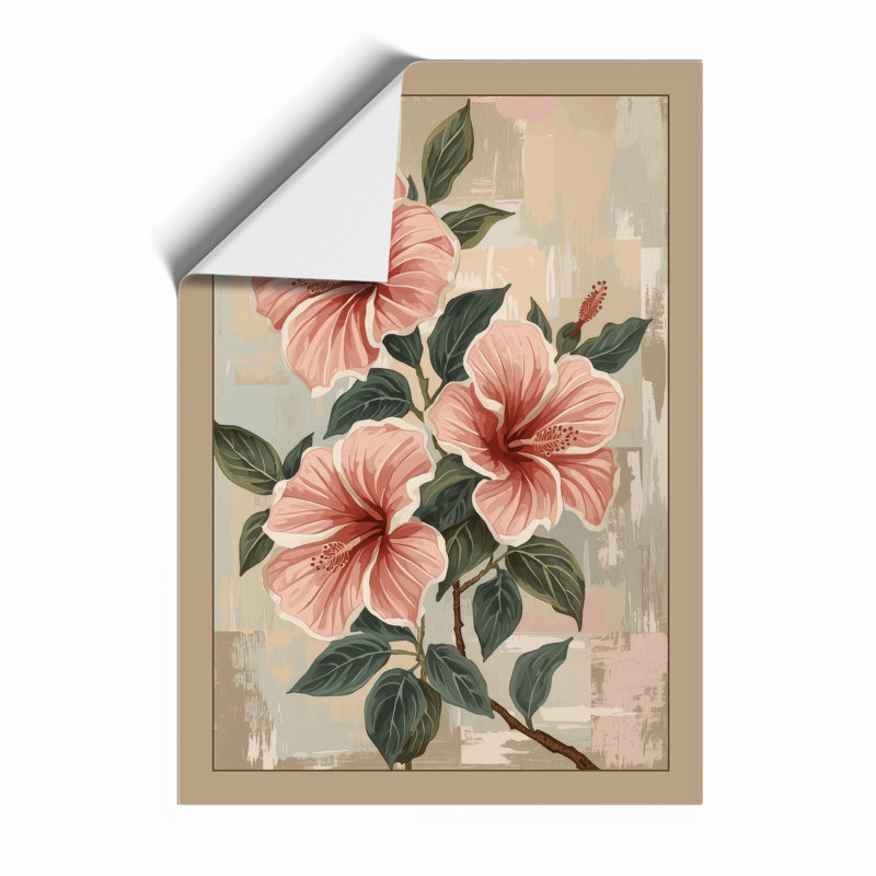 Hibiscus Bloom Botanical - Print, Unframed, A4 - 29.7 x 21.0 cm
