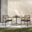 Chaises de patio en métal et rotin-130979833
