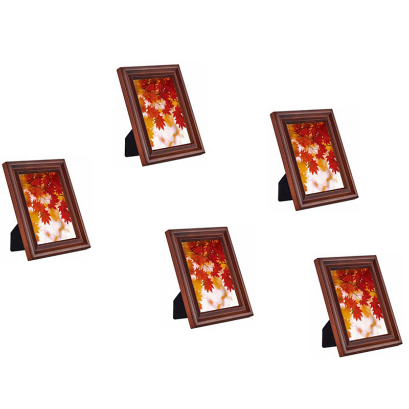 Cadre photo simple en bois d'acajou Pamula, 8 po x 12 po