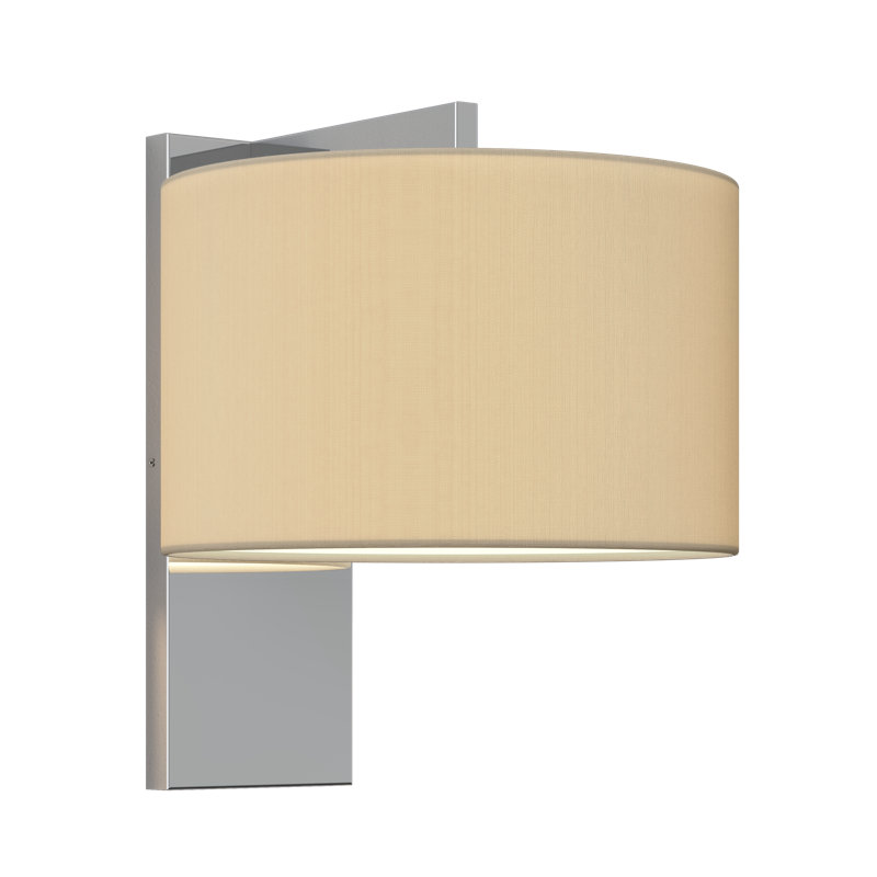 Ravello 1 - Light Armed Sconce, Polished Chrome, Putty, Polycotton