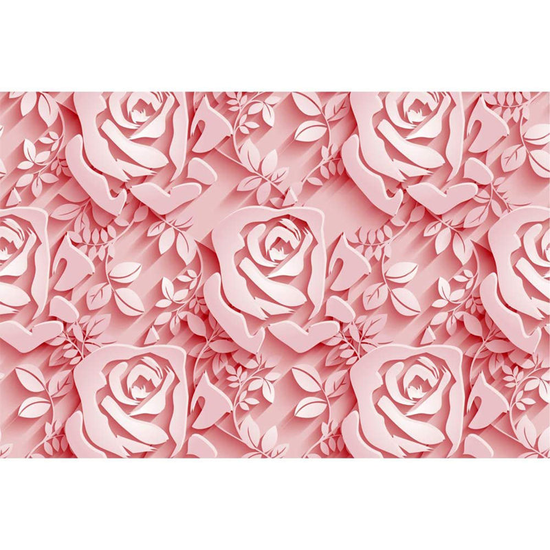 Murale lisse L 144 po x l 100 po Minimalist Botanical Lines, L 66 po x l 96 po, Rouge