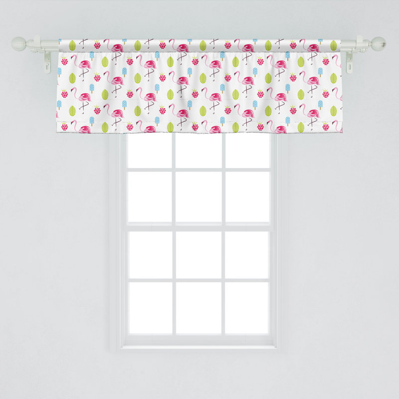 Ensemble de 2 cantonnières Ambesonne Flamingo, L 54 po x L 18 po