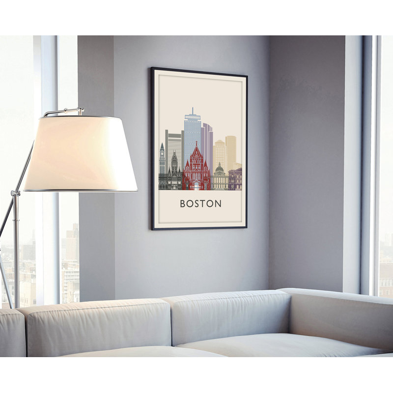 " Boston Illustration ", 18" H x 12" W x 0.35" D