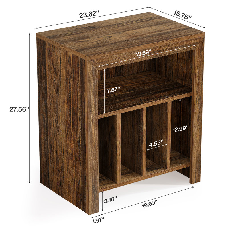 Record Player Stand, Industrial Wooden Turntable Stand