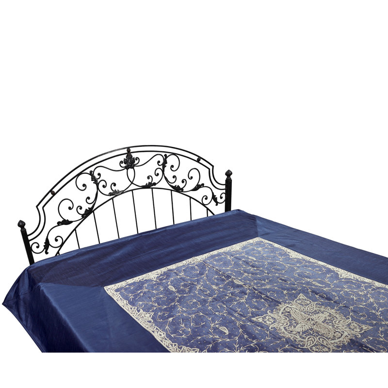 Couvre-lit Exotic India Pure Silk, Bleu
