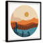 Cactus sur une falaise - cadre flottant, reproduction de dessin-68215730