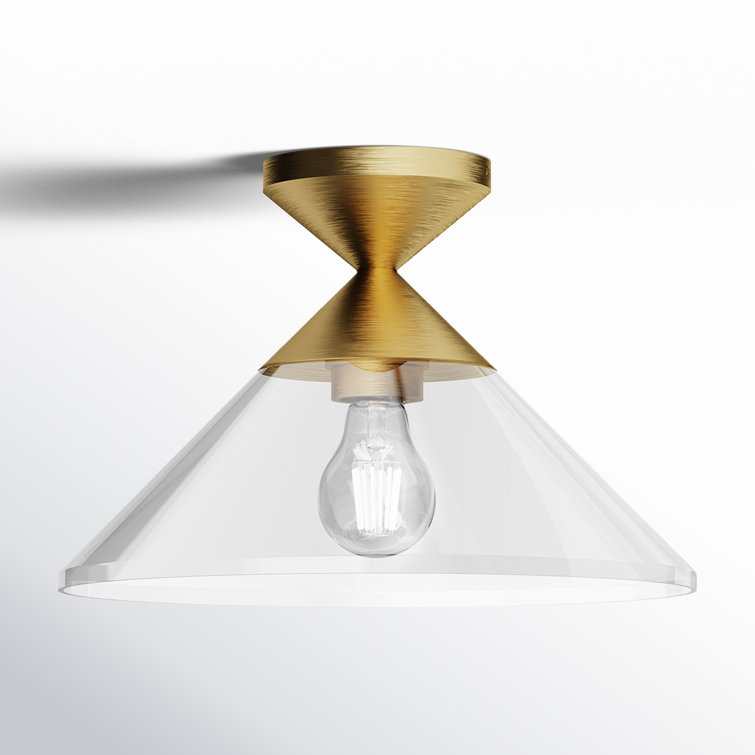 Brylon Single Light Glass Flush Mount