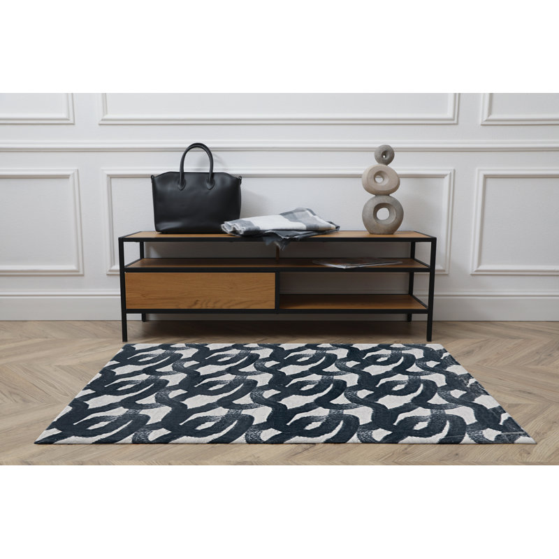 Antaniyah Faux Rabbit Fur Hand Tufted Rug, Rectangle 3' x 5'