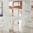 Rectangular Modern Marble-Effect Foldable Dining Table