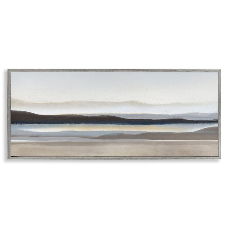 Estampe numérique Fade Neutral Desert, encadrée par Charity Henderson, H 13 po x l 30 po, Estampe numérique Farmhouse