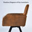 Chaise pivotante d'extérieur pour l'extérieur